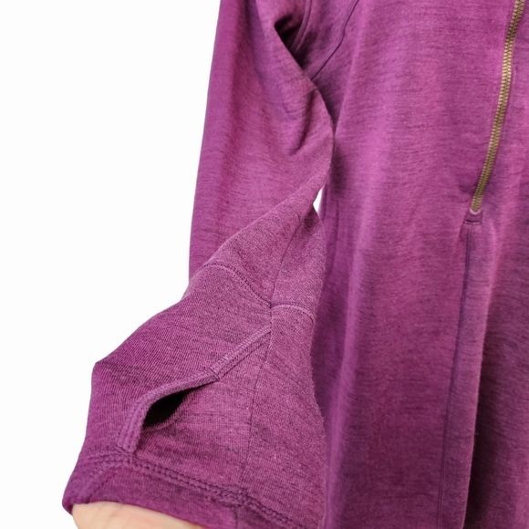 Athleta Dasher Wool Fushia Sheath Dress Long Sleeve Size Large Women's - Picture 6 of 12